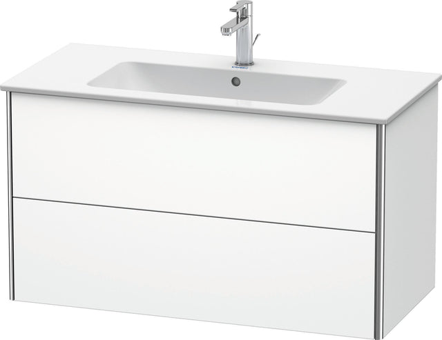 DURAVIT XSquare Waschtischunterbau 1010 mm, 2 Schubkästen, Tip-On, Weiß Seidenmatt