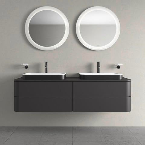 Duravit Happy D.2 Konsolenwaschtischunterbau 1600 mm mit 4 Schubkästen und Tip-On-Technik