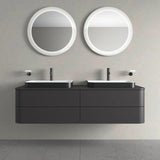 Duravit Happy D.2 Konsolenwaschtischunterbau 1600 mm mit 4 Schubkästen und Tip-On-Technik