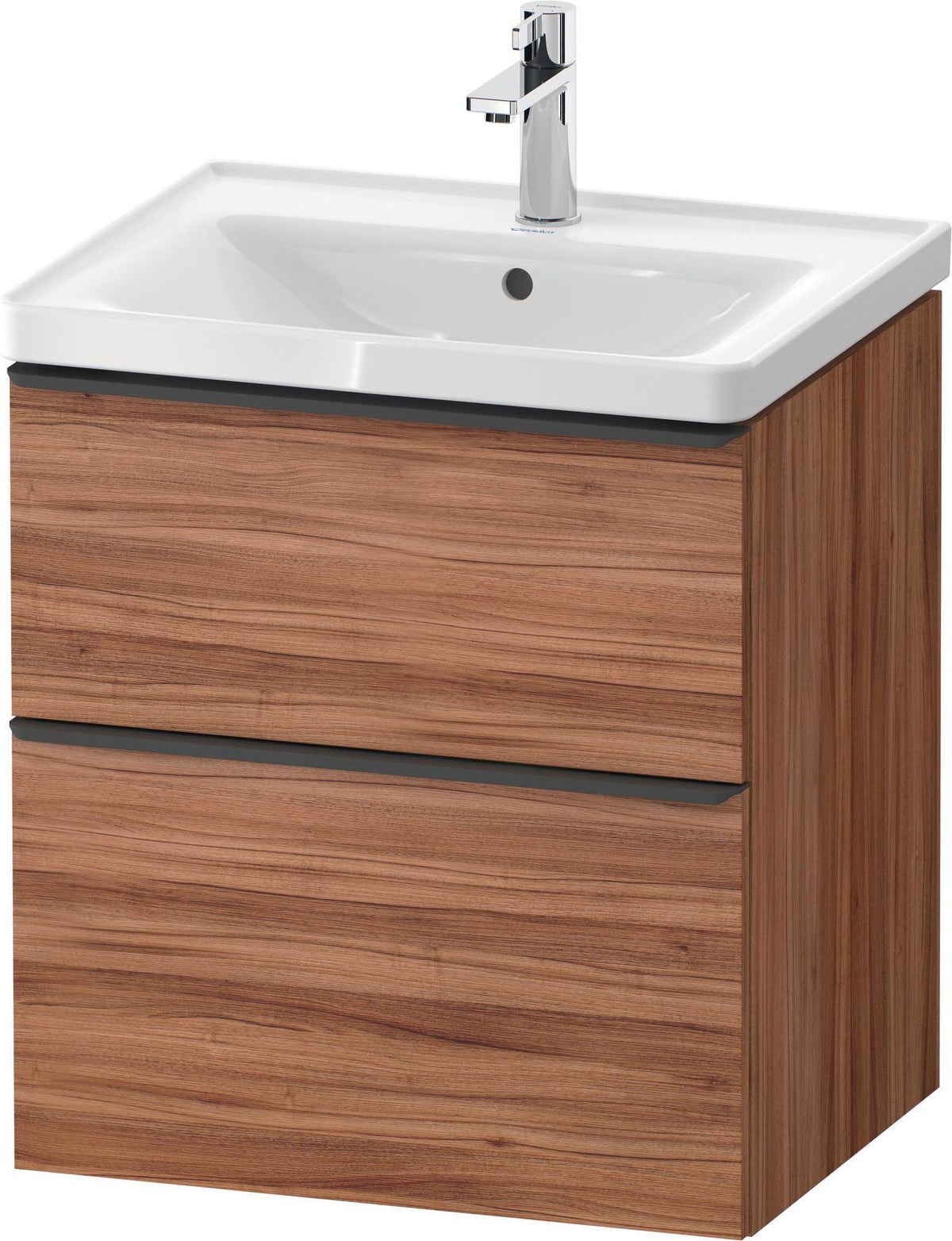Duravit D-Neo Waschtischunterbau 584 mm betongrau matt mit Auszug und Schubkasten