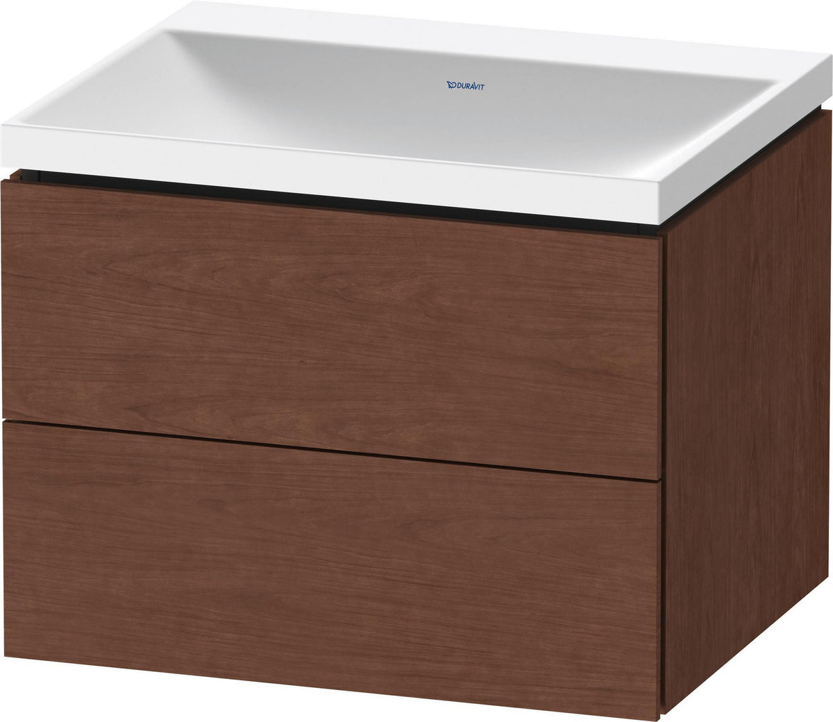 DURAVIT L-Cube Waschtischset 600x480x480 mm Nussbaum Matt mit Tip-on Technik