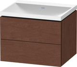 DURAVIT L-Cube Waschtischset 600x480x480 mm Nussbaum Matt mit Tip-on Technik