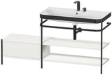 Duravit Waschtischset HAPPY D.2 PLUS 1600x490mm ein Hahnloch taupe supermatt