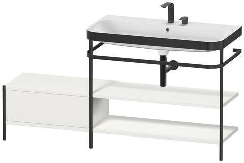 Duravit Waschtischset Happy D.2 Plus 1600x490mm Ein Hahnloch Taupe Supermatt