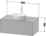 DURAVIT White Tulip Waschtischunterbau wandhängend 1000 mm Nussbaum Taupe Hochglanz