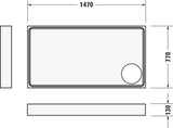 DURAVIT Starck Slimline Duschwanne 1400x750 mm Weiß Sanitäracryl mit Antislip