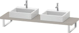 DURAVIT L-Cube Konsole Compact 2 Aussparungen, 480 mm tief, weiß matt – variable Breite