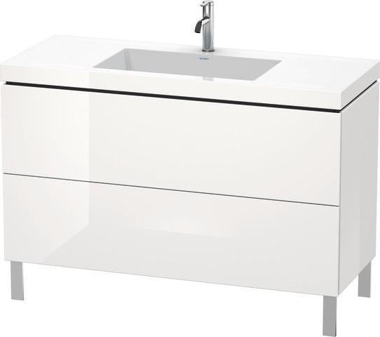 Duravit L-Cube Waschtischset 1200 mm mit Vero Air Möbelwaschtisch, bodenstehend, ohne Überlauf