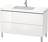 Duravit L-Cube Waschtischset 1200 mm mit Vero Air Möbelwaschtisch, bodenstehend, ohne Überlauf