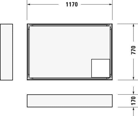 DURAVIT D-Code Duschwanne 1000x700 mm Rechteckig Weiß Sanitäracryl mit Antislip