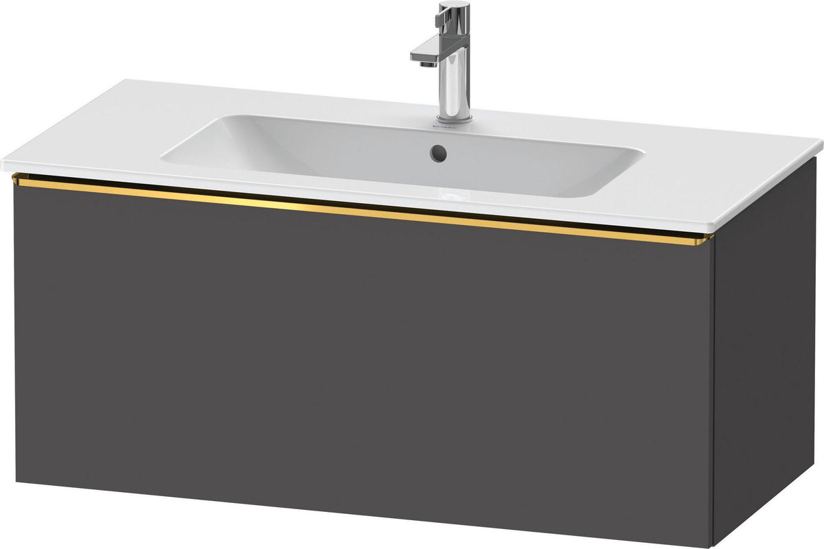 Duravit D-Neo Waschtischunterbau 1010 mm, 1 Auszug, Weiß Matt, Griff Bronze Gebürstet, Wandhängend