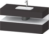 DURAVIT Qatego Studio F. A. Porsche Einbauwaschtisch mit Konsolenwaschtischunterbau 1200 mm Weiß Matt