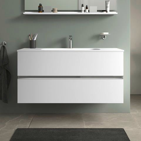 DURAVIT Sivida Spiegelablage 1200 mm in Chrom/Weiß Hochglanz – Ablage mit Befestigungsmaterial