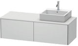 Duravit Waschtischunterbau XSquare 1400 mm wandhängend mit Auszug links, Becken rechts, seidenmatt