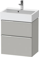 DURAVIT D-Neo Waschtischunterbau wandhängend Eiche Schwarz 584 mm mit Auszug und Schubkasten
