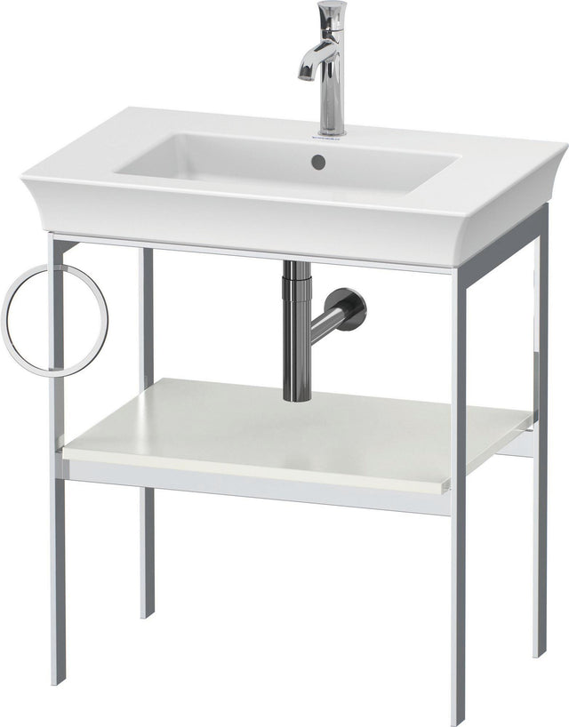DURAVIT Metallkonsole White Tulip 684 mm, weiß seidenmatt, höhenverstellbar, von Philippe Starck