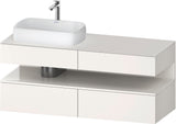 DURAVIT Qatego Studio F. A. Porsche Konsolenwaschtischunterbau 1400 mm Weiß Matt mit LED-Nischenbeleuchtung