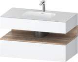 DURAVIT Qatego Einbauwaschtisch mit Konsolenwaschtischunterbau 1000 mm, 1 Auszug, antibakteriell