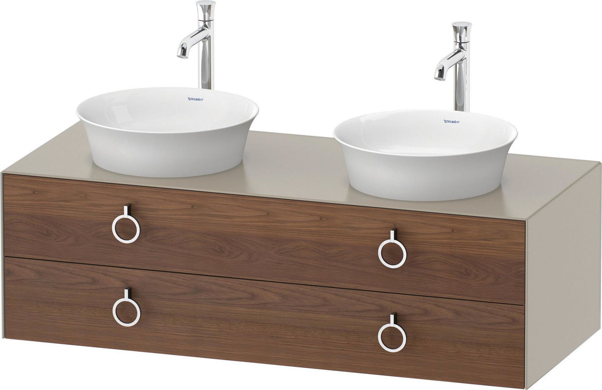 DURAVIT White Tulip Waschtischunterbau 1300 mm, 2 Schubkästen, wandhängend, Weiß Seidenmatt