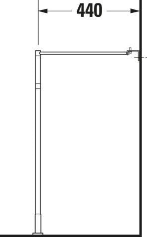 DURAVIT Metallkonsole Starck 3 höhenverstellbar Chrom für Waschtisch 030348