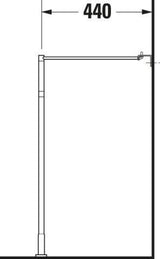 DURAVIT Metallkonsole Starck 3 höhenverstellbar Chrom für Waschtisch 030348