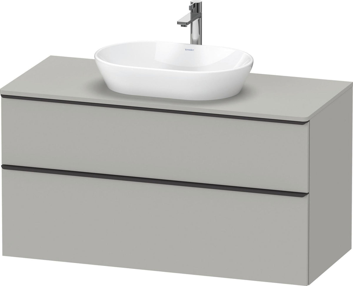 DURAVIT D-Neo Konsolenwaschtischunterbau 1200 mm Eiche Schwarz Matt mit Bronze Griff