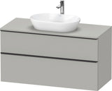 DURAVIT D-Neo Konsolenwaschtischunterbau 1200 mm Eiche Schwarz Matt mit Bronze Griff