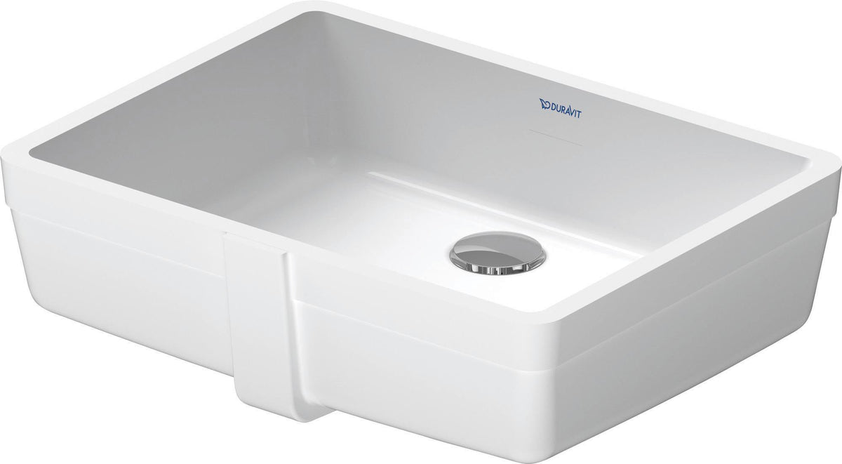 DURAVIT Vero Einbauwaschtisch 430 mm weiß, Untertisch, mit Überlauf, ohne Hahnloch