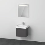 Duravit No.1 Möbel-Set 600x450mm mit Waschtisch, Waschtischunterbau und Spiegel in Graphit Matt