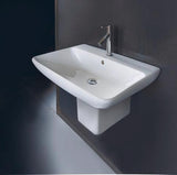 Duravit Waschtisch ME by Starck 650 mm Weiß Seidenmatt mit Überlauf und Hahnlochbank