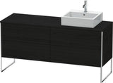 DURAVIT XSquare Waschtischunterbau bodenstehend 1600 mm betongrau matt mit 4 Auszügen