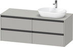 betongrau matt / 4 Schubkästen / rechts