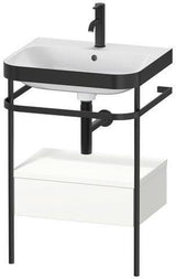 Duravit Waschtischset HAPPY D.2 PLUS 575x490mm ein Hahnloch taupe supermatt
