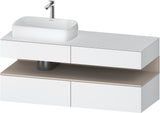 DURAVIT Qatego Studio F. A. Porsche Konsolenwaschtischunterbau 1400 mm Weiß Matt mit LED-Nischenbeleuchtung
