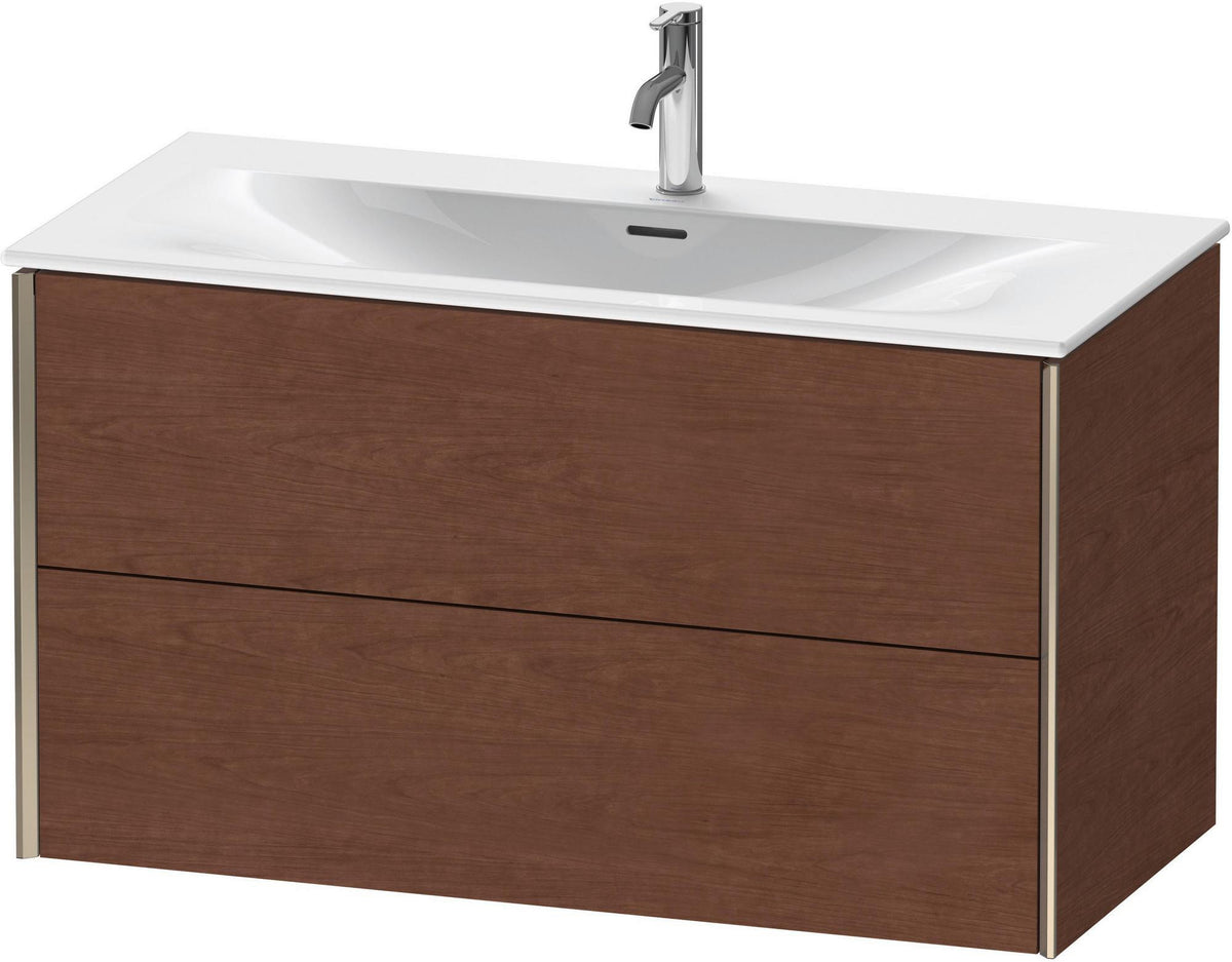 DURAVIT XViu Waschtischunterbau wandhängend 1010 mm, 2 Schubkästen, weiß matt – mit Tip-On-Technik