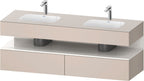 weiß / QA EWT m.Kon-WTU,1600x550x600mm,WPl:2 Ni-Bel,Taupe Matt,Ni:Weiß Hochglanz,Dek