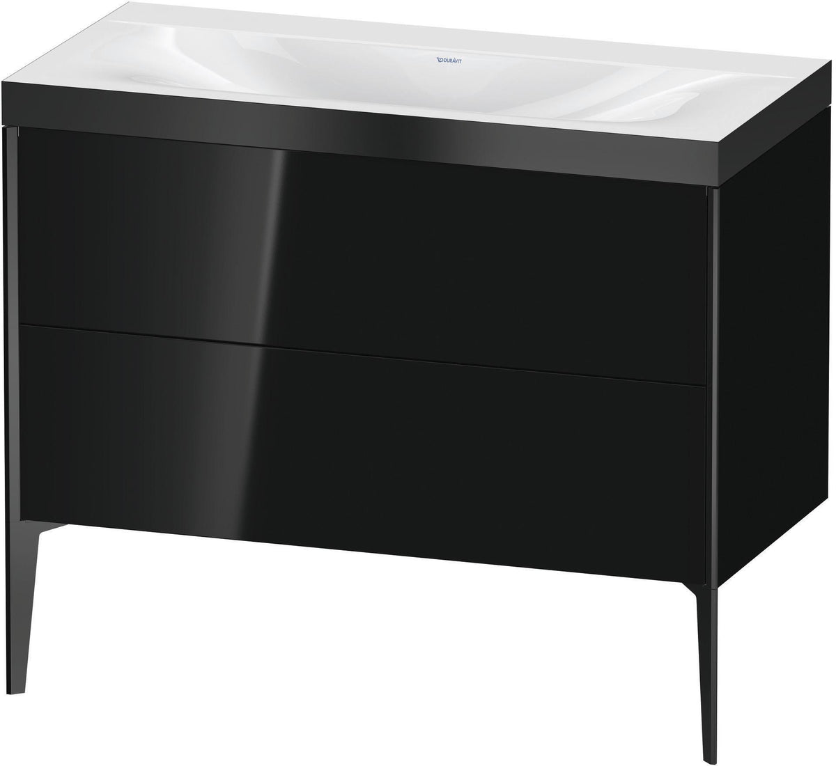 DURAVIT XViu c-bonded Waschtischunterbauset 1000 mm mit 2 Auszügen in Schwarz