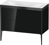DURAVIT XViu c-bonded Waschtischunterbauset 1000 mm mit 2 Auszügen in Schwarz