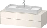 DURAVIT White Tulip Waschtischunterbau 1300 mm Nussbaum mitte seidenmatt von Philippe Starck