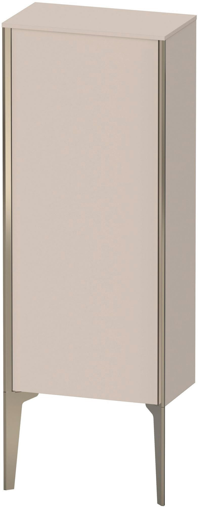 Duravit XViu Halbhochschrank 400 mm taupe matt mit Tip-on Technik und Soft-Close