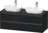 Duravit Ketho.2 Waschtischunterbau 1400 mm betongrau matt mit 4 Schubkästen
