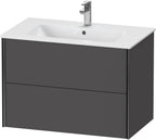 graphit matt / Spanplatte / 2Schubk.,schwarz matt/graphit