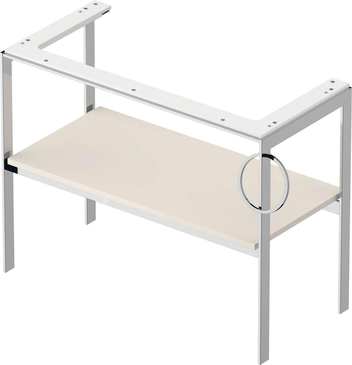 DURAVIT White Tulip Metallkonsole 984 mm von Philippe Starck – Höhenverstellbar, Weiß Seidenmatt