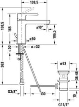 DURAVIT B.2 Einhebel-Waschtischmischer Chrom mit Kaltstart & MinusFlow