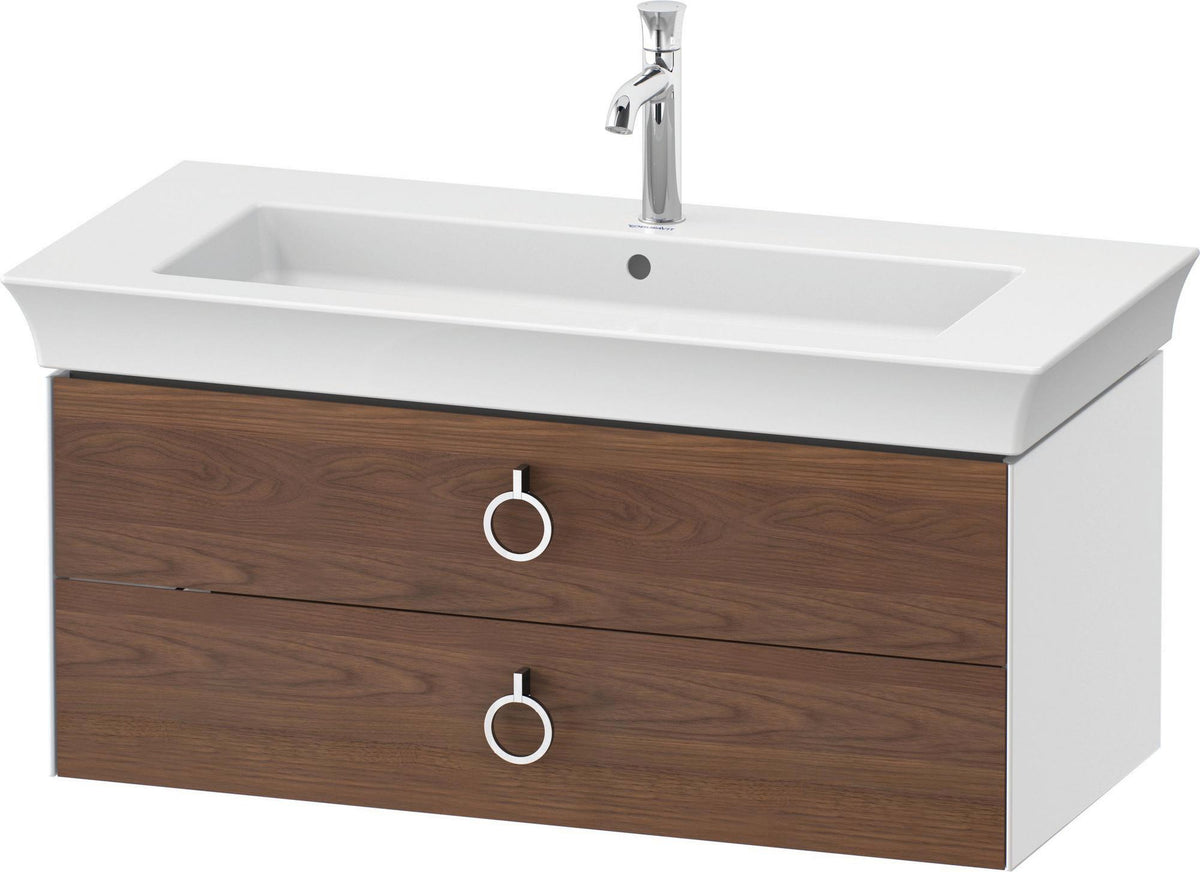 DURAVIT Waschtischunterbau White Tulip wandhängend 984 mm mit 2 Schubkästen, weiß seidenmatt