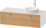 DURAVIT White Tulip Waschtischunterbau 1300 mm, 1 Auszug, Nussbaum/Taupe Hochglanz, wandhängend