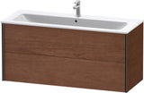 Duravit XViu Waschtischunterbau wandhängend 1210 mm, 2 Schubkästen, champagner matt/weiß matt