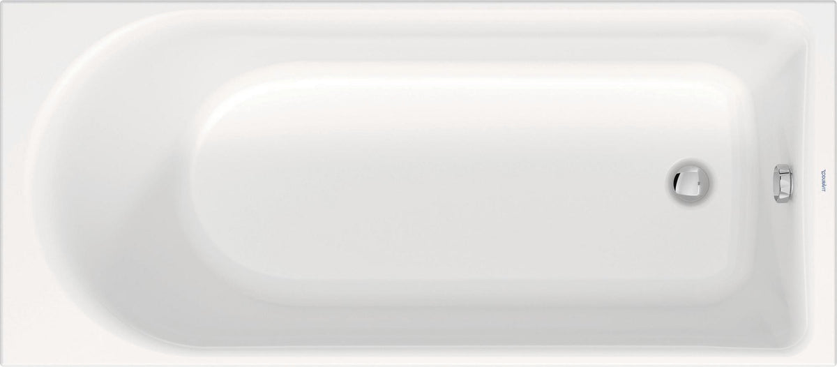DURAVIT D-Neo Badewanne 1500x750 mm Einbauversion Weiß mit Überlauf und 1 Rückenschräge