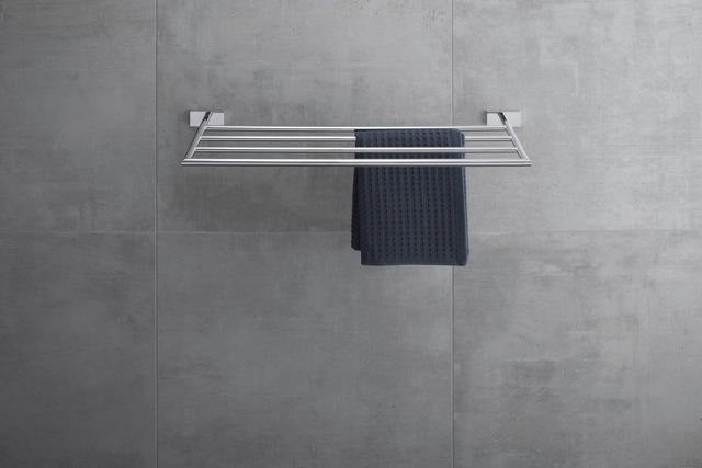 DURAVIT Karree Handtuchablage Chrom 240x668x35 mm – 4 Stangen Wandmontage