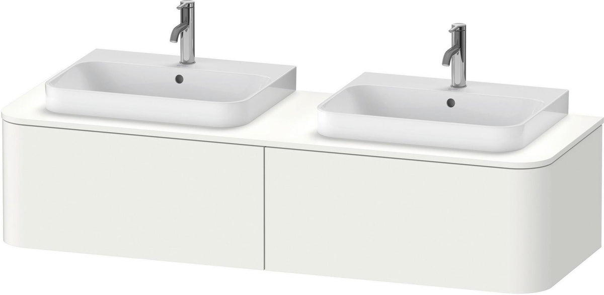 Duravit Happy D.2+ Konsolenwaschtischunterbau 1600 mm taupe supermatt mit Tip-On Technik
